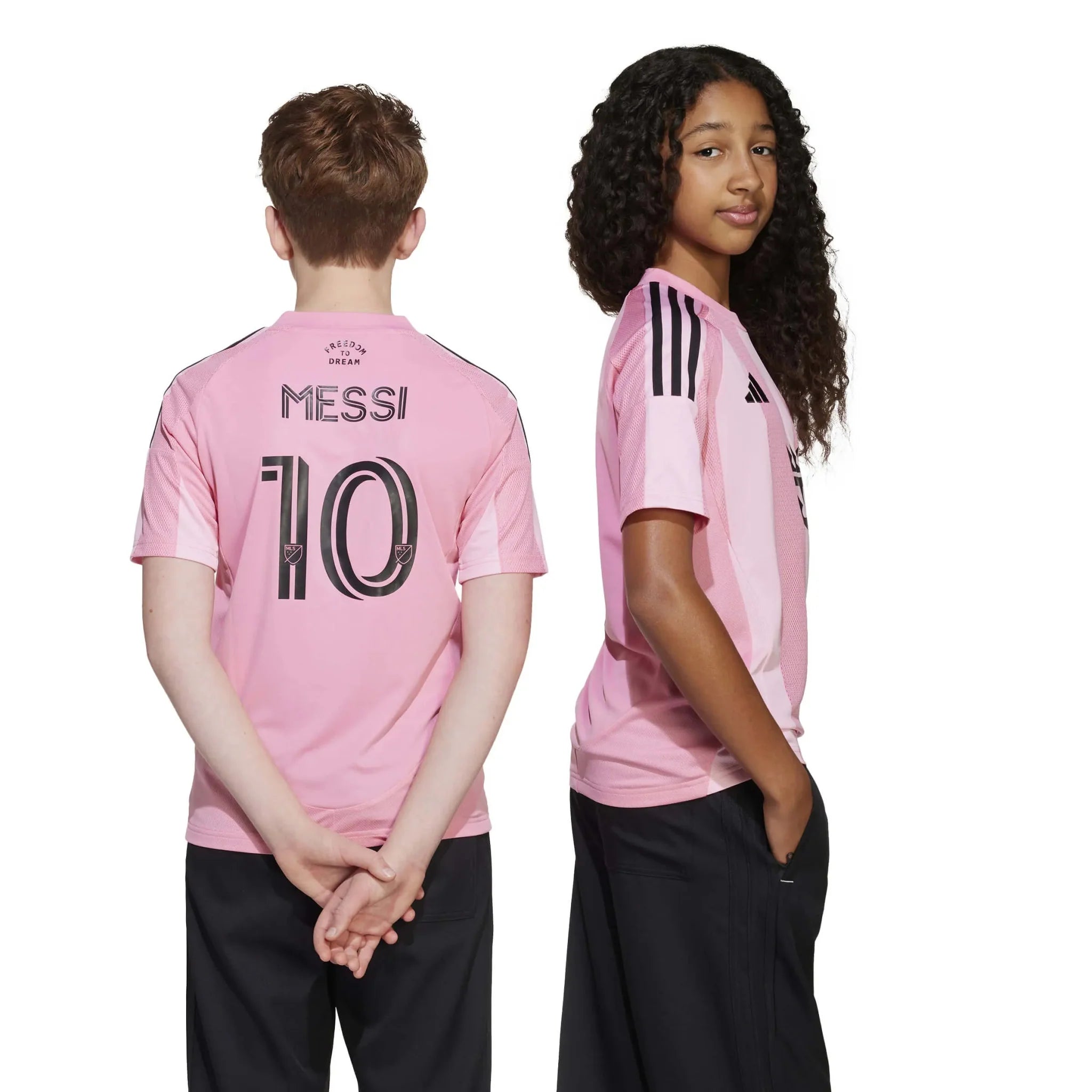 adidas 2025-26 Inter Miami Youth Messi #10 Stadium Home Soccer Jersey