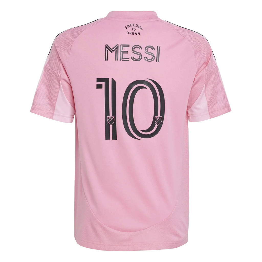 adidas 2025-26 Inter Miami Youth Messi #10 Stadium Home Soccer Jersey