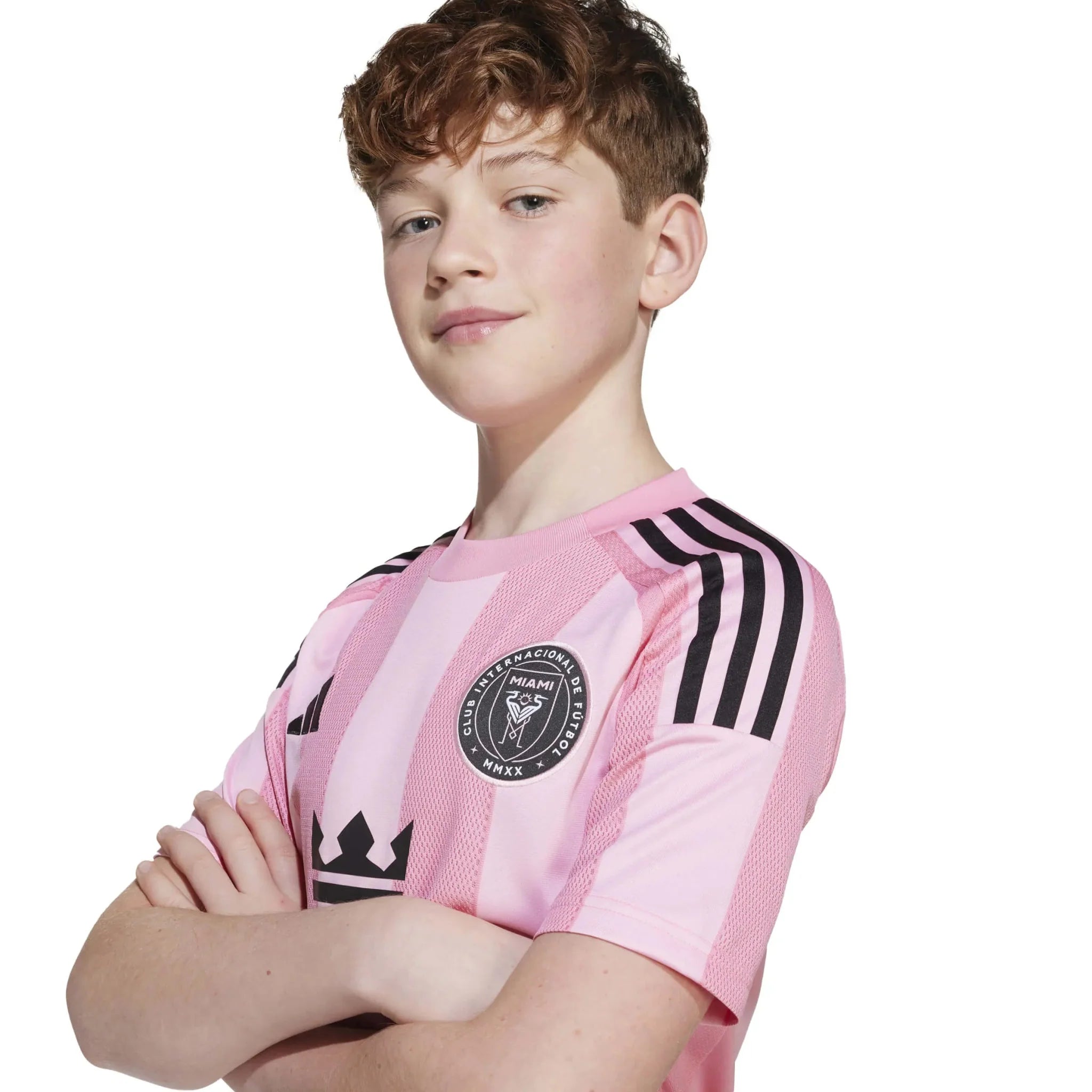 adidas 2025-26 Inter Miami Youth Stadium Home Soccer Jersey