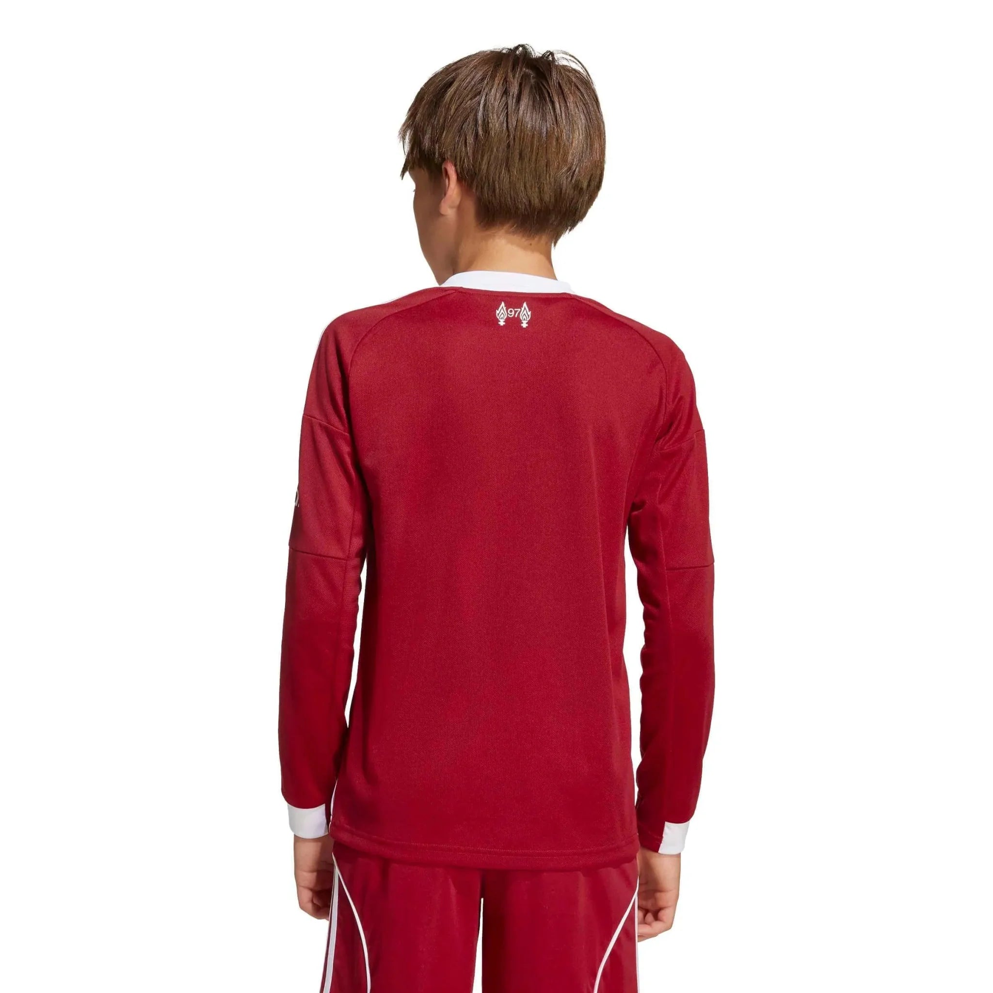 adidas 2025-26 Liverpool Youth Stadium Home Long-Sleeve Soccer Jersey