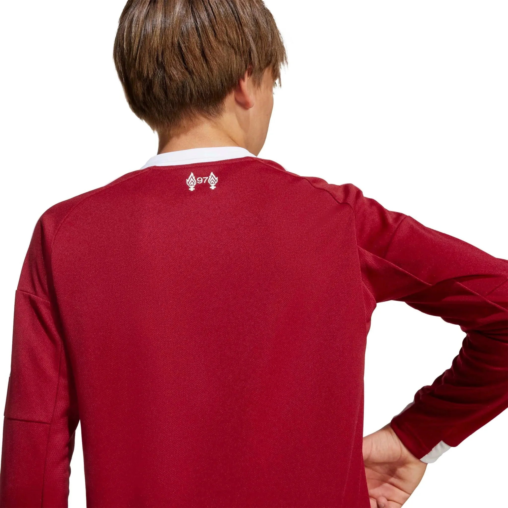 adidas 2025-26 Liverpool Youth Stadium Home Long-Sleeve Soccer Jersey