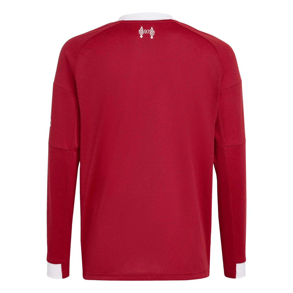 adidas 2025-26 Liverpool Youth Stadium Home Long-Sleeve Soccer Jersey