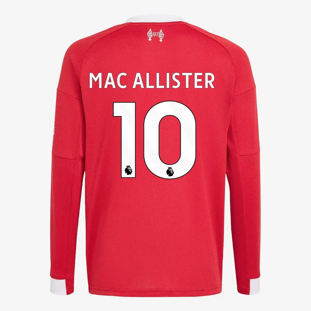 adidas 2025-26 Liverpool Youth Stadium Home Long-Sleeve Soccer Jersey