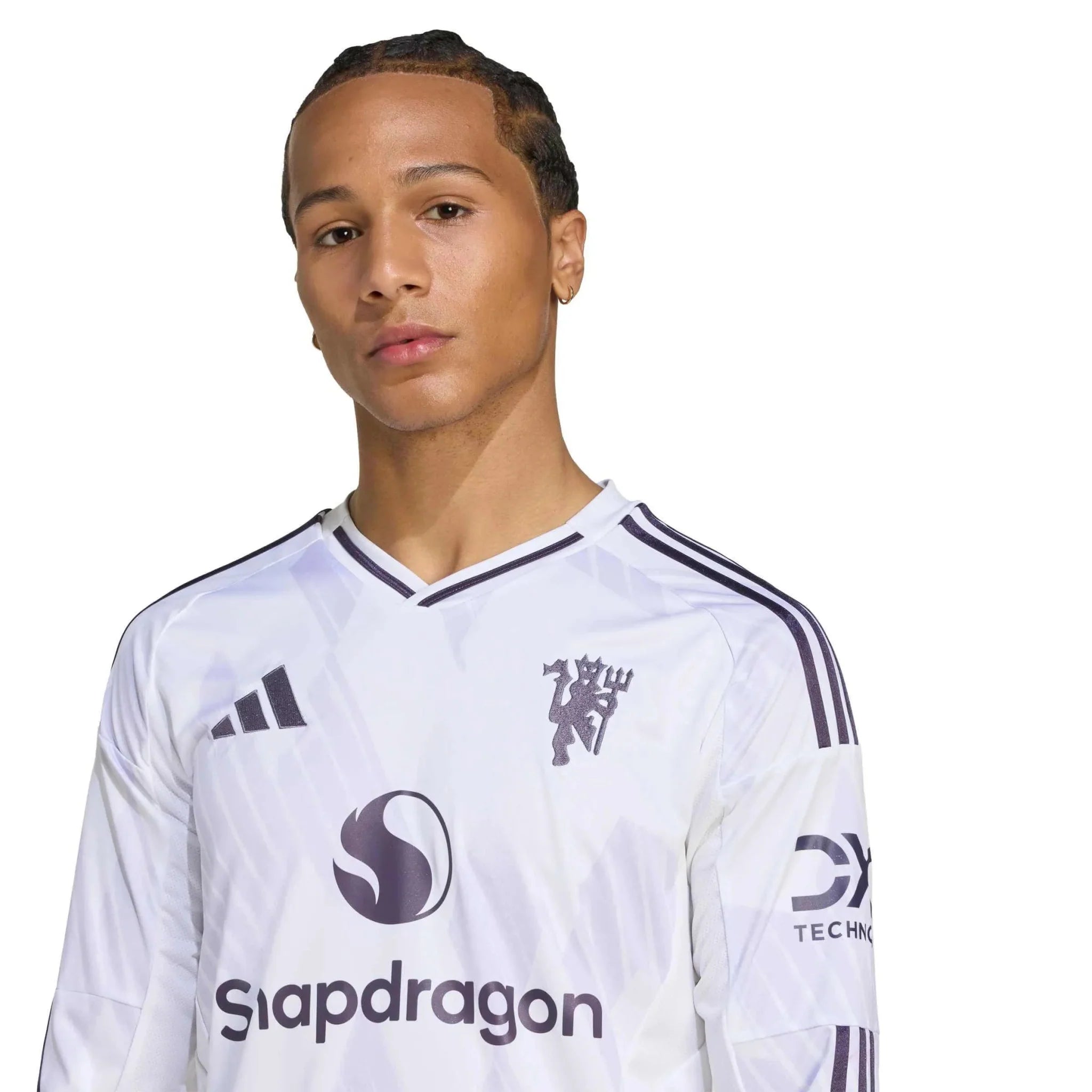 adidas 2025-26 Manchester United Men's Stadium Away Long-Sleeve Soccer Jersey