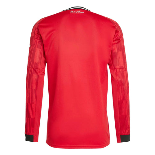 adidas 2025-26 Manchester United Men's Stadium Home Long-Sleeve Soccer Jersey