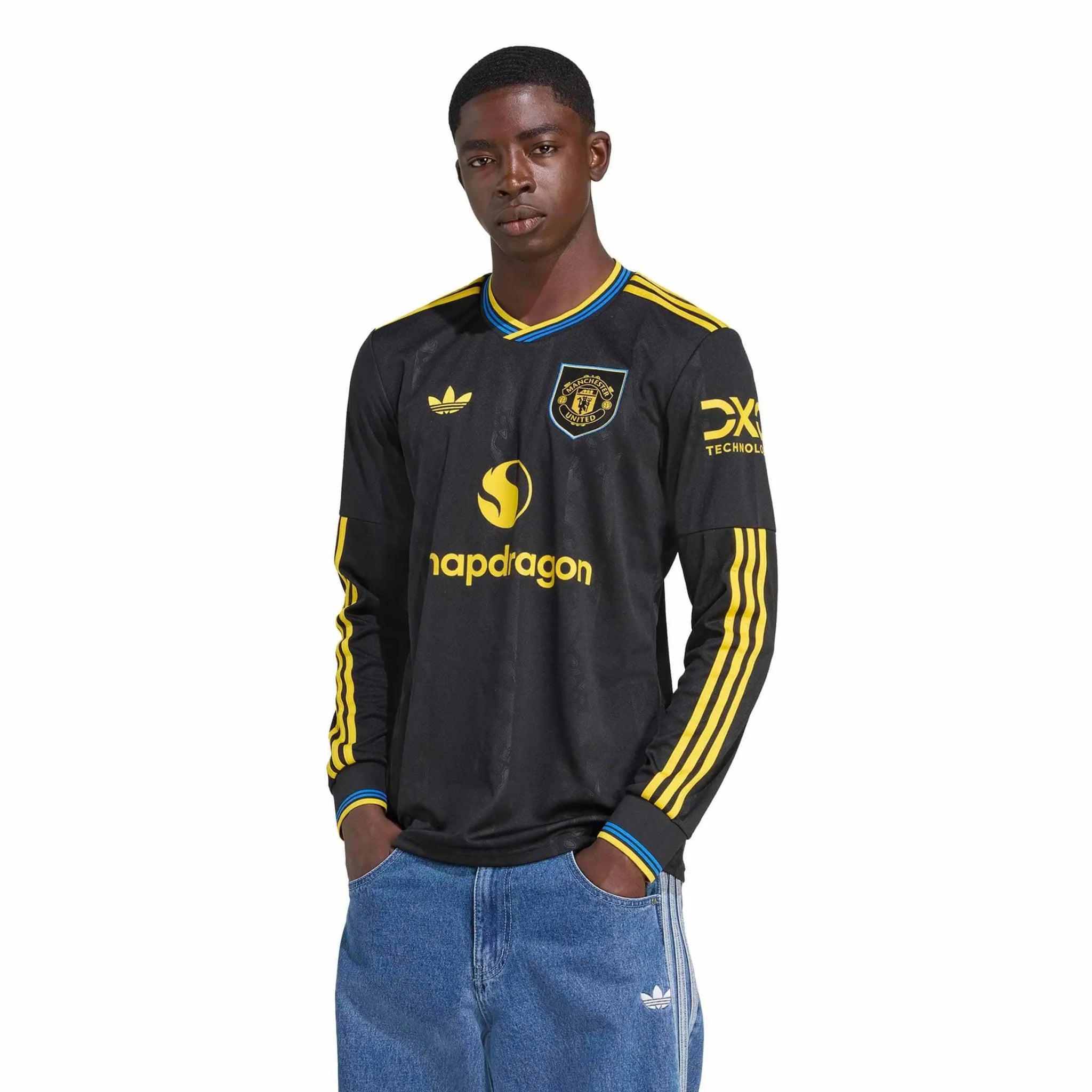 adidas 2025-26 Manchester United Men's Stadium Third Long-Sleeve Soccer Jersey