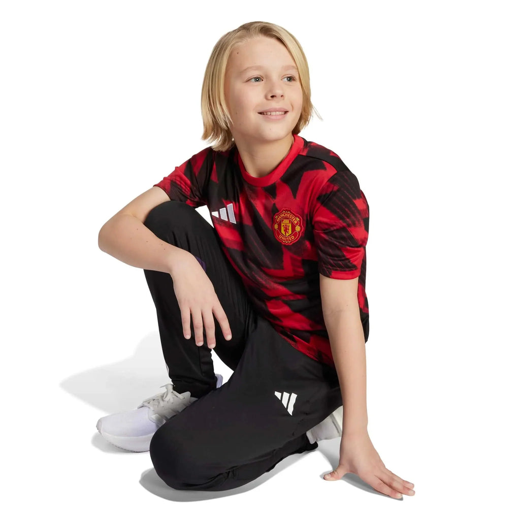 adidas 2025-26 Manchester United Youth Pre-Match Soccer Jersey