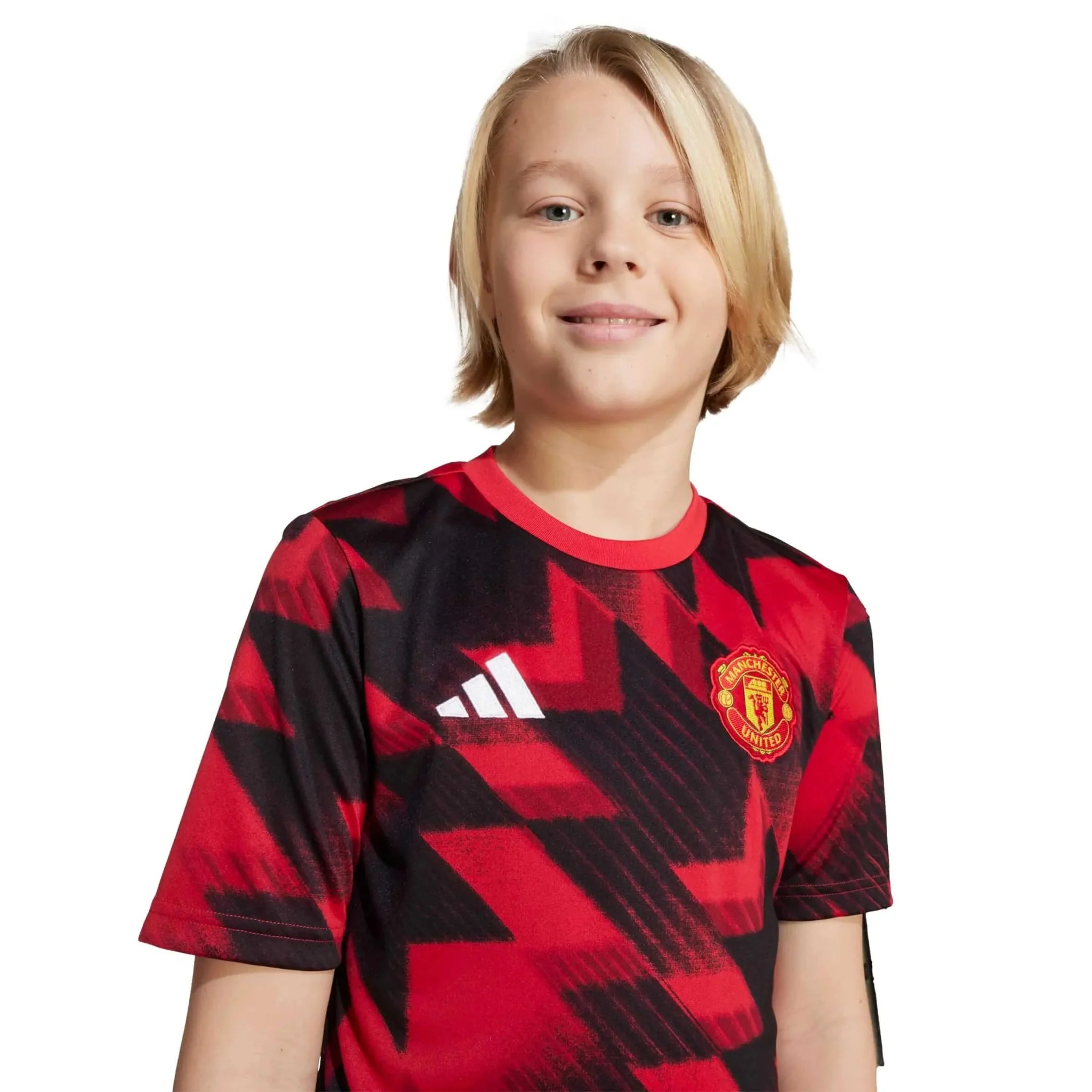 adidas 2025-26 Manchester United Youth Pre-Match Soccer Jersey