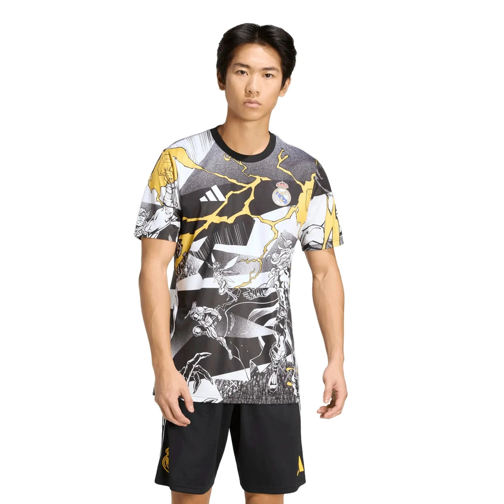 adidas 2025-26 Real Madrid Men's Avengers Pre-Match Soccer Jersey