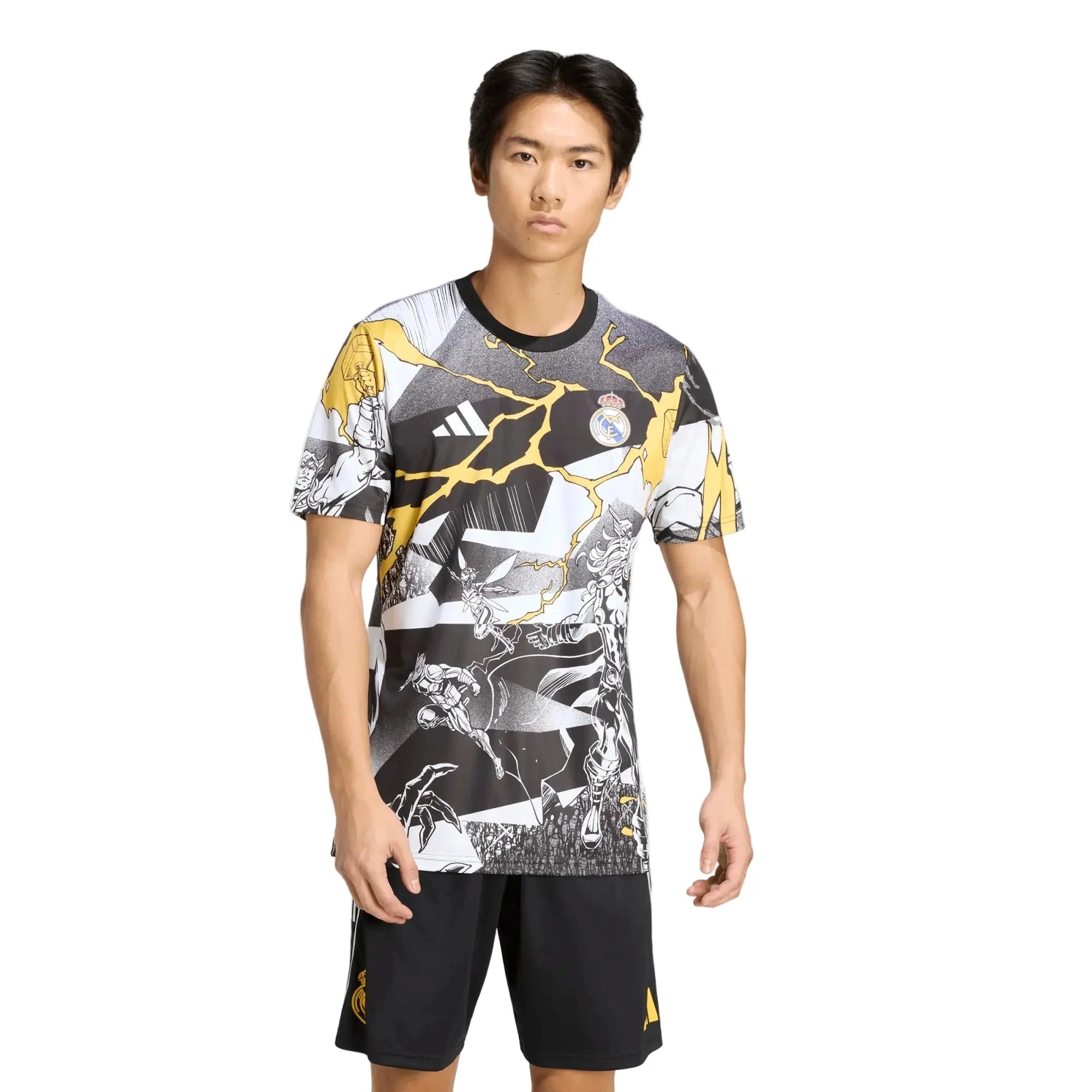 adidas 2025-26 Real Madrid Men's Avengers Pre-Match Soccer Jersey