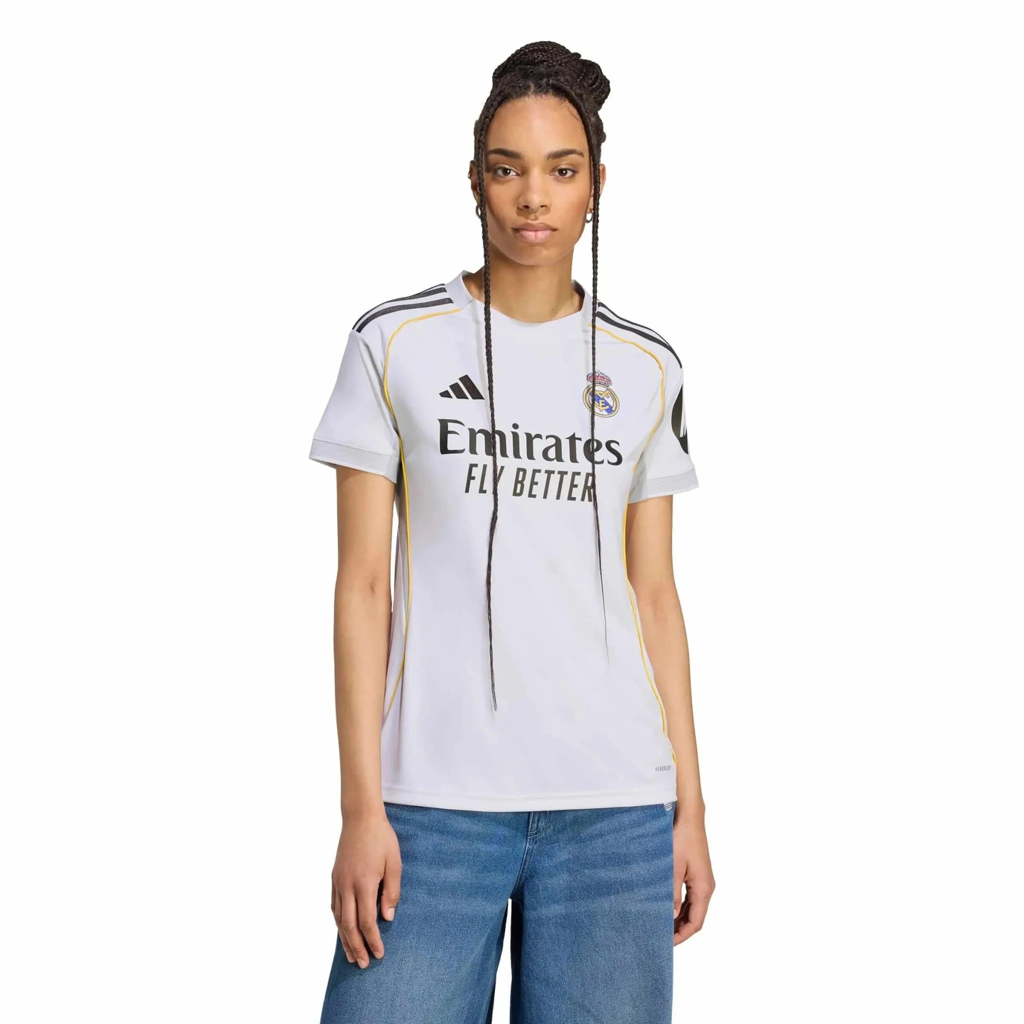 adidas 2025-26 Real Madrid Women's Stadium Home Soccer Jersey