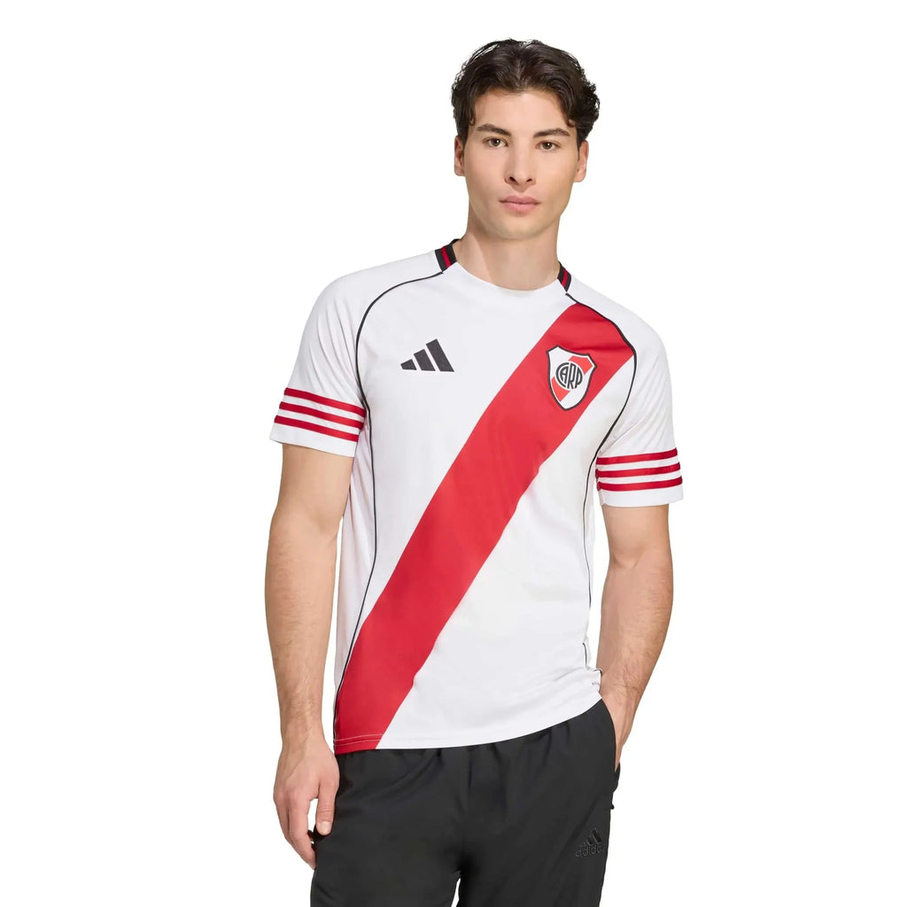 adidas 2025-26 River Plate Men's Stadium Home Soccer Jersey