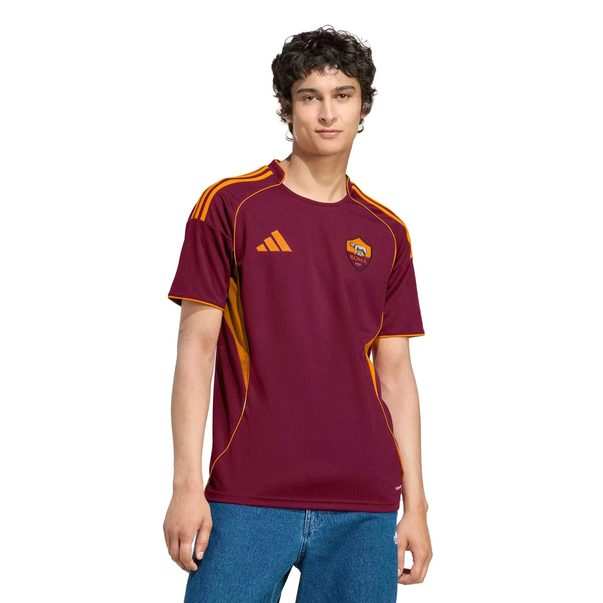 adidas 2025-26 Roma Men's Stadium Home Soccer Jersey