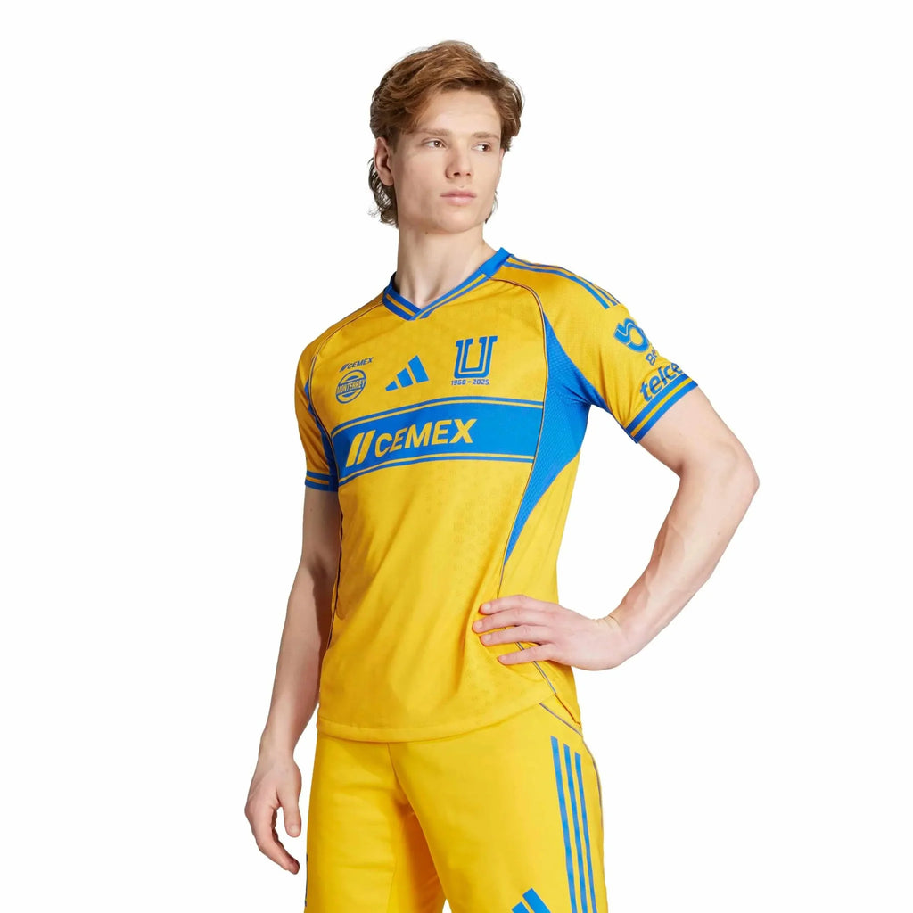 adidas 2025-26 Tigres Men's Authentic Home Soccer Jersey