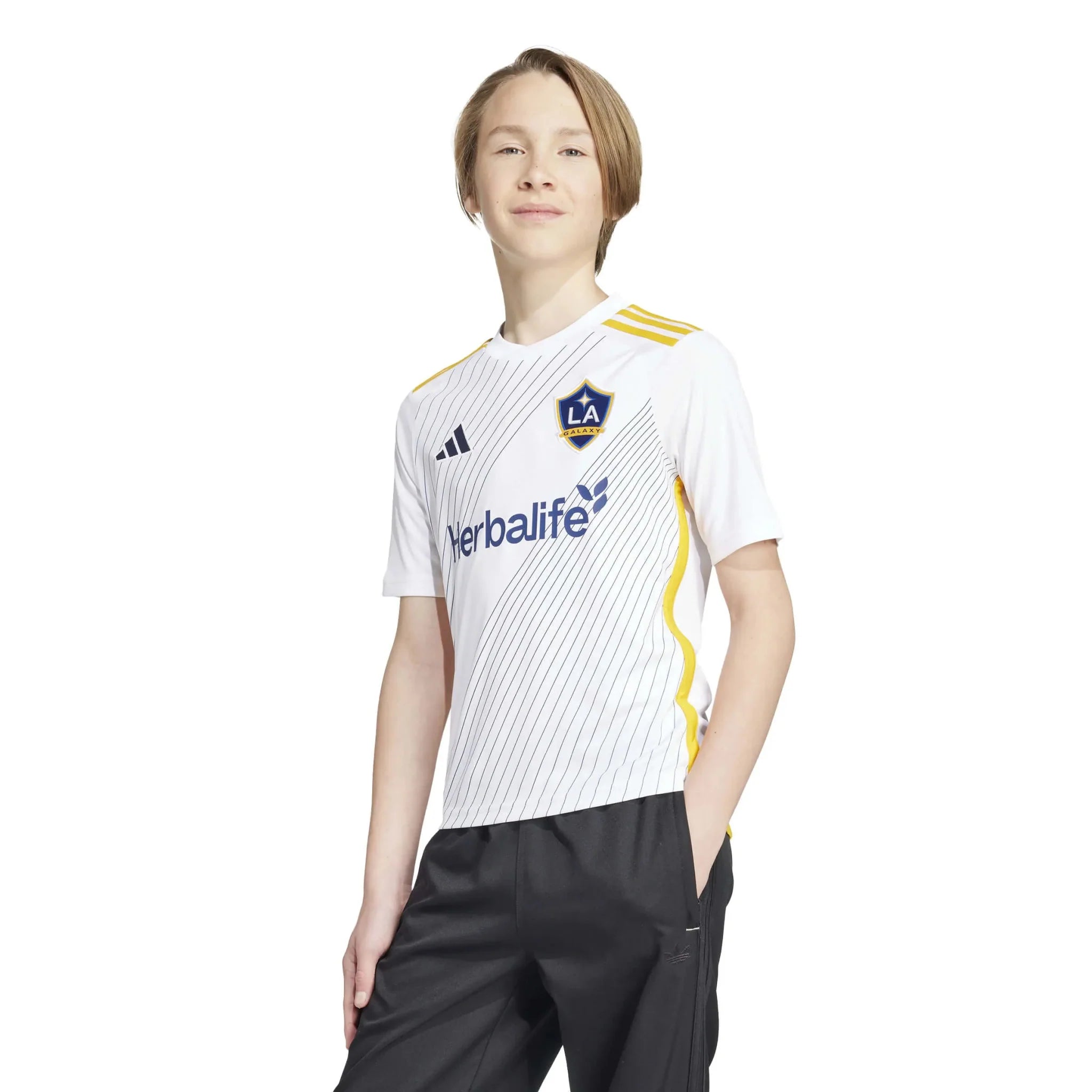 adidas 2025 LA Galaxy Youth Stadium Home Jersey