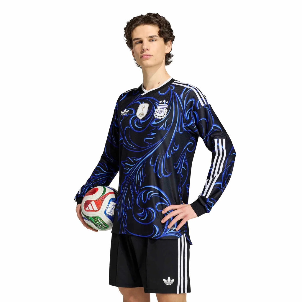 adidas 2026 Argentina Men's Authentic Away Long-Sleeve Soccer Jersey
