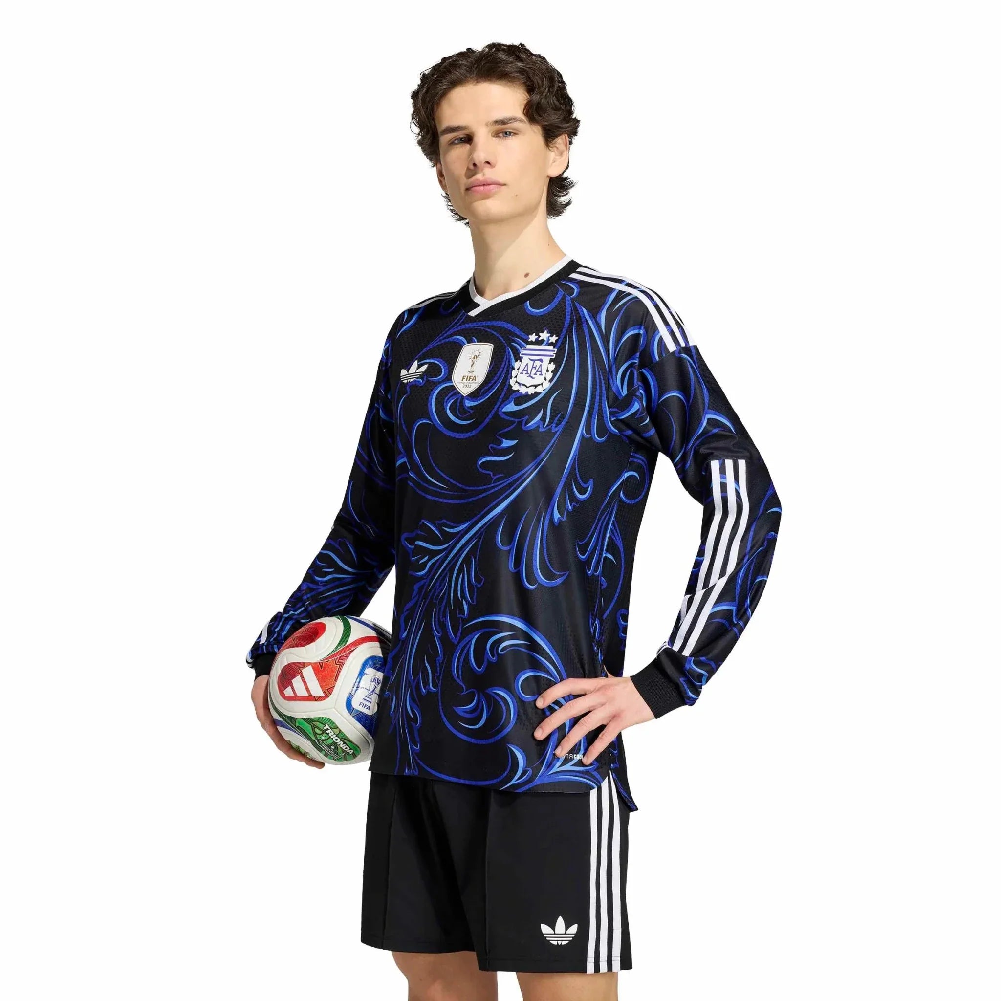 adidas 2026 Argentina Men's Authentic Away Long-Sleeve Soccer Jersey