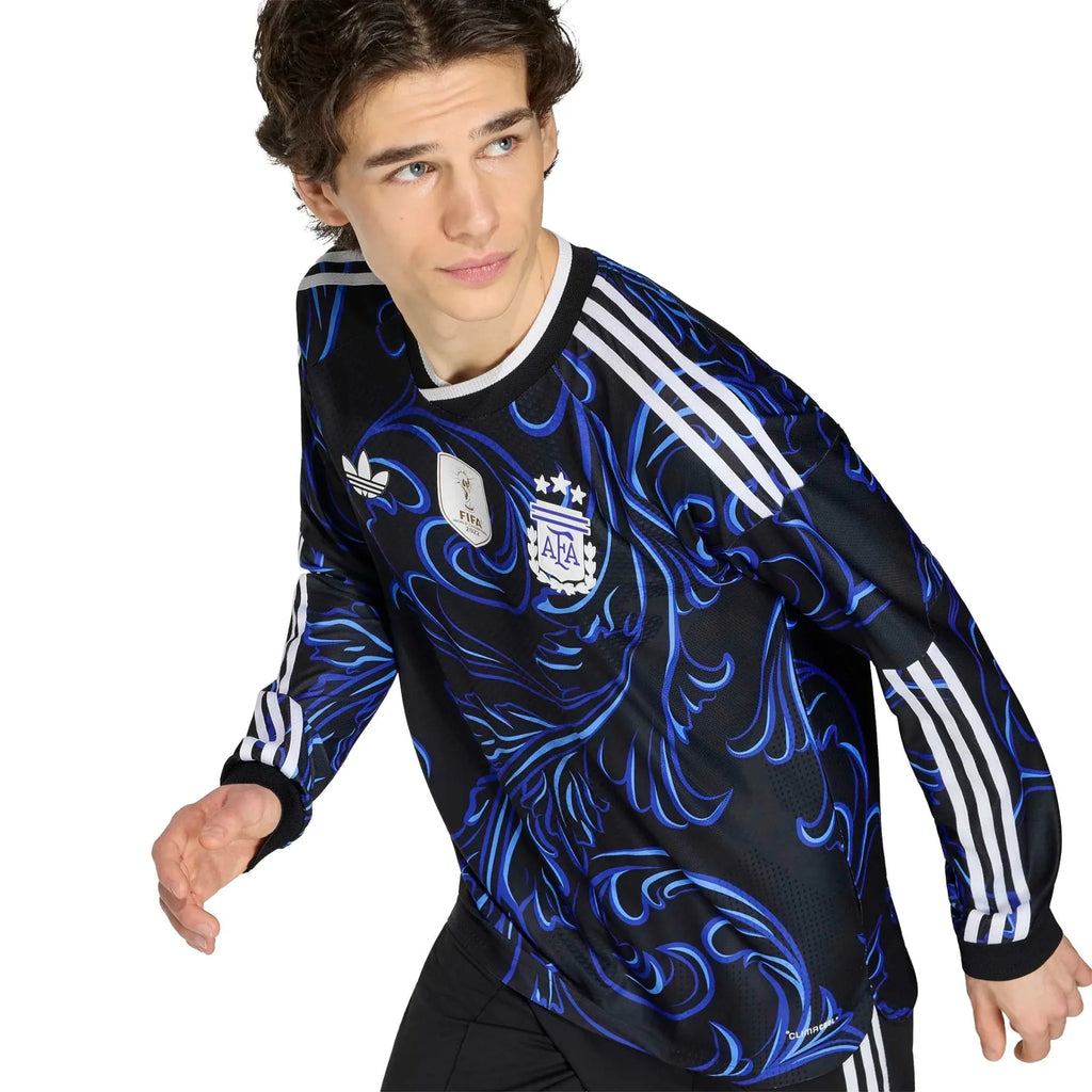 adidas 2026 Argentina Men's Authentic Away Long-Sleeve Soccer Jersey