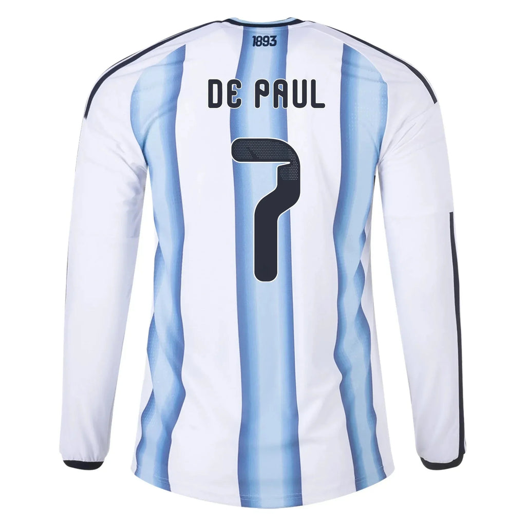 adidas 2026 Argentina Men's Authentic Home Long-Sleeve Soccer Jersey