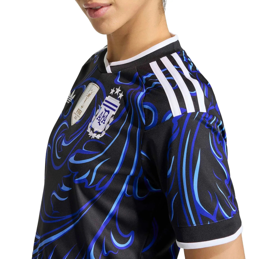 adidas 2026 Argentina Women's Stadium Away Cropped Soccer Jersey