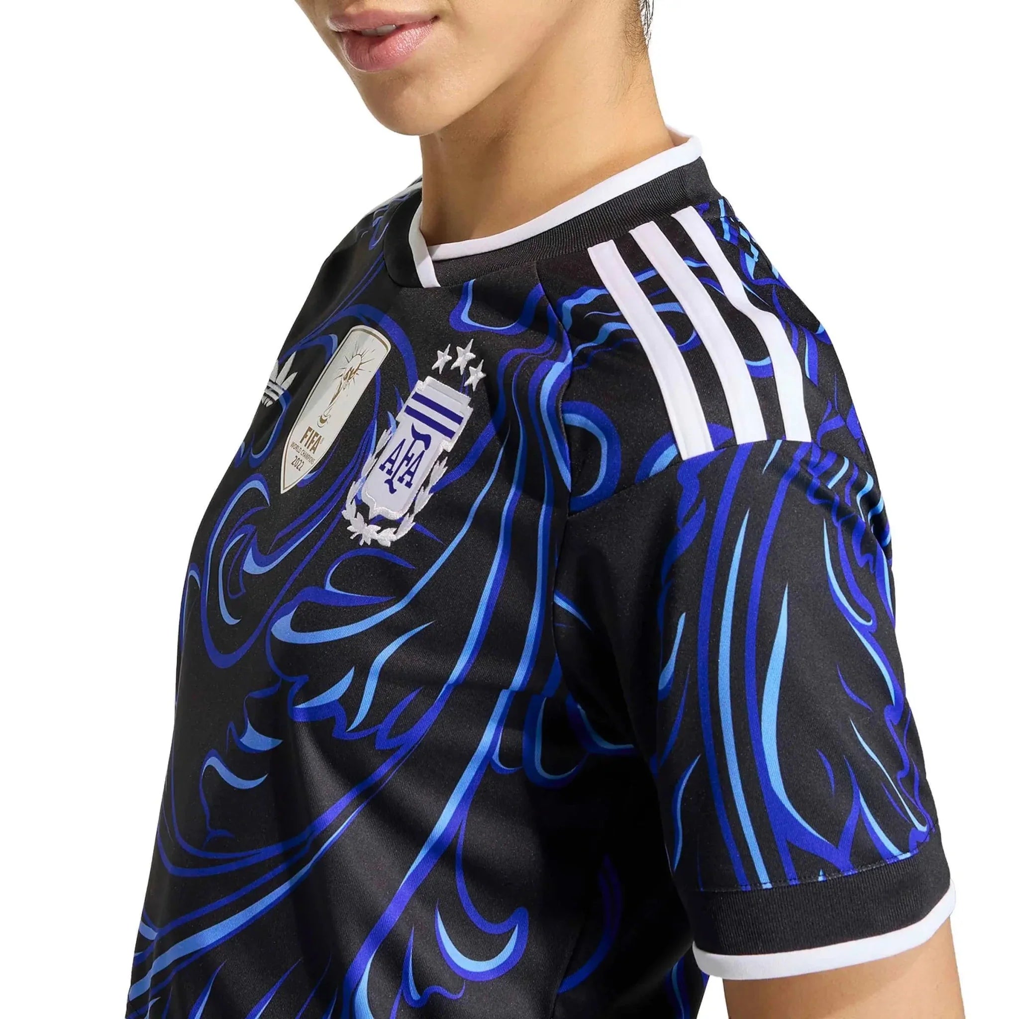 adidas 2026 Argentina Women's Stadium Away Cropped Soccer Jersey
