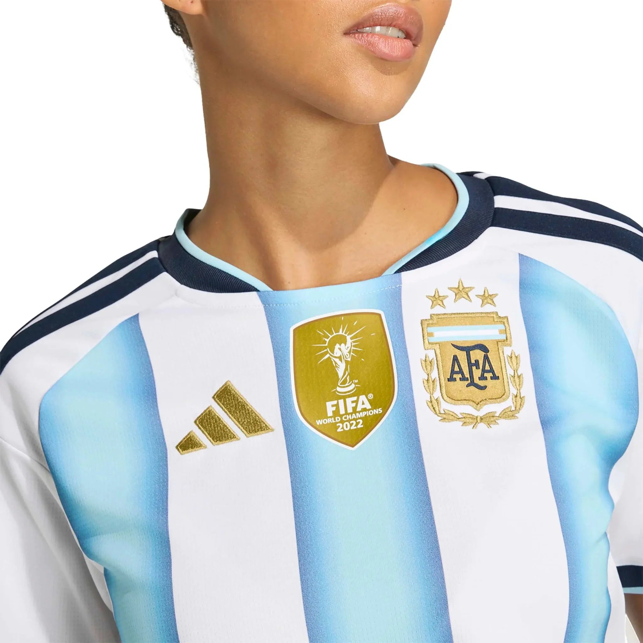 adidas 2026 Argentina Women's Stadium Home Cropped Soccer Jersey