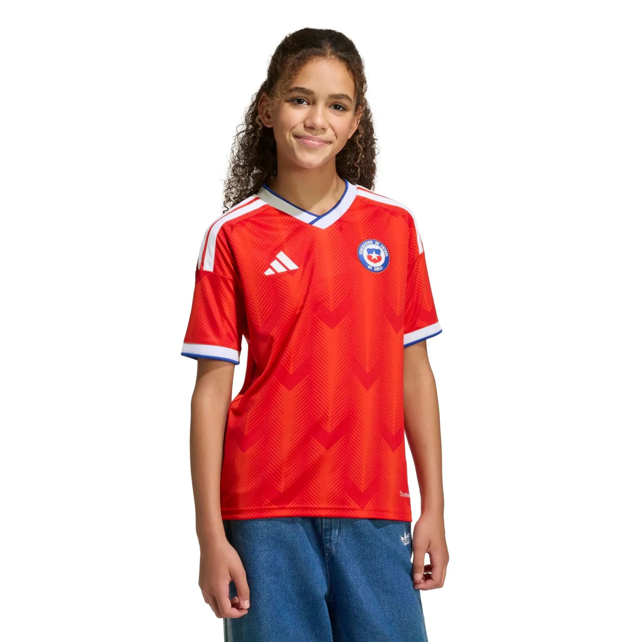 adidas 2026 Chile Youth Stadium Home Soccer Jersey