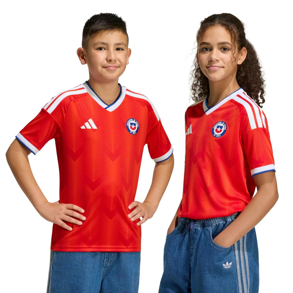 adidas 2026 Chile Youth Stadium Home Soccer Jersey