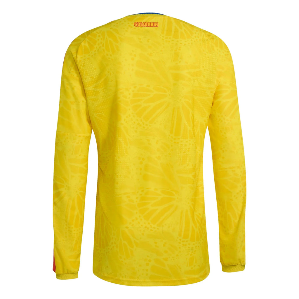 adidas 2026 Colombia Men's Authentic Home Long-Sleeve Soccer Jersey