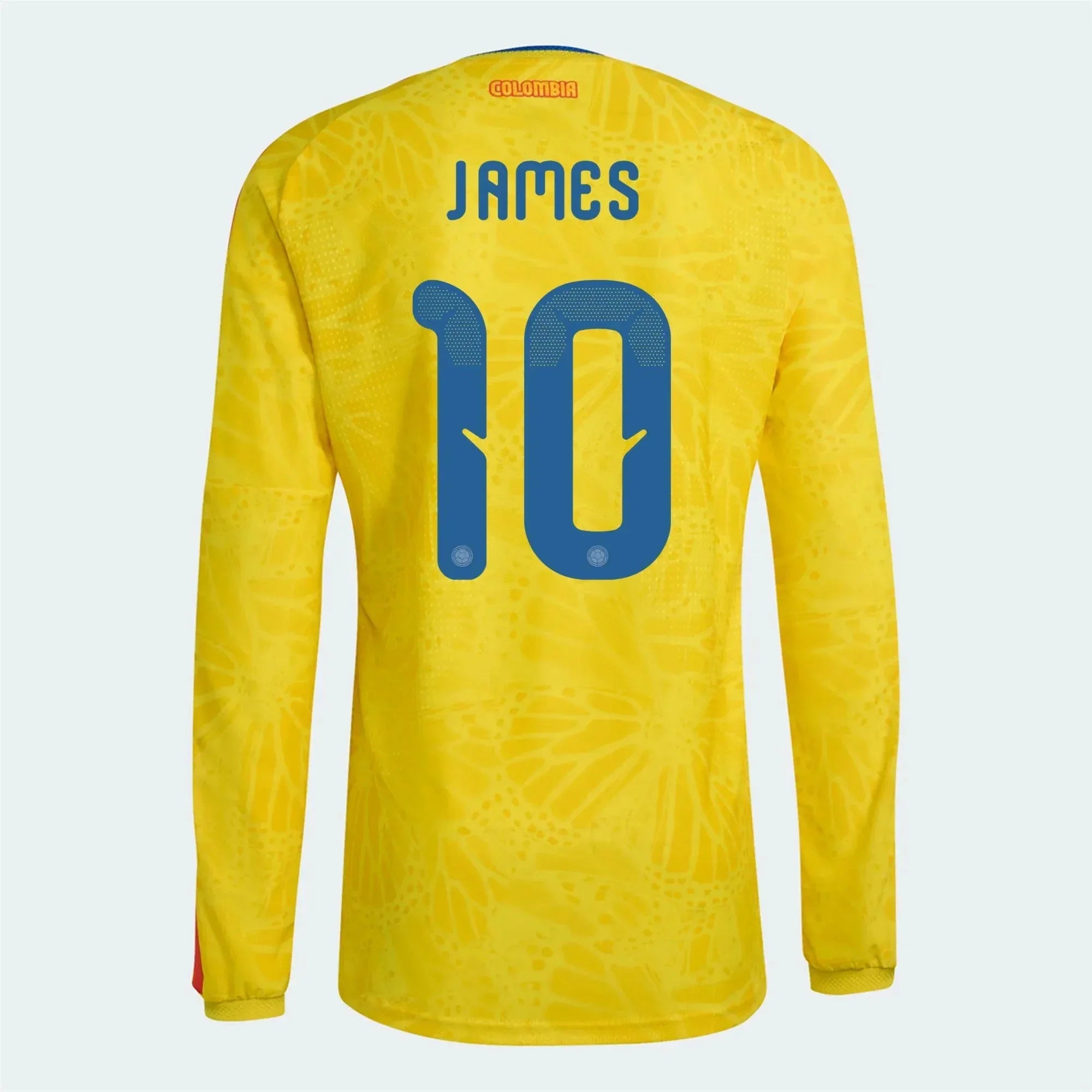 adidas 2026 Colombia Men's Authentic Home Long-Sleeve Soccer Jersey