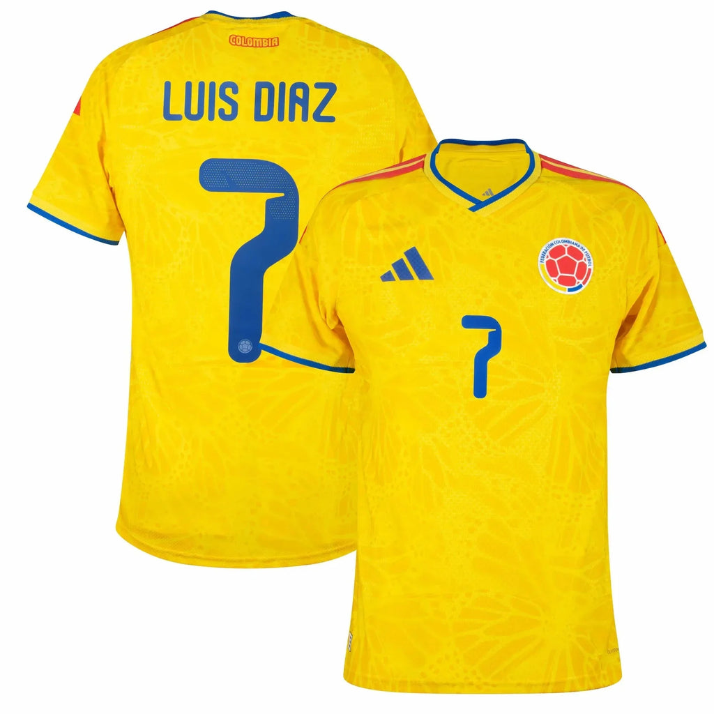 adidas 2026 Colombia Men's Authentic Home Soccer Jersey