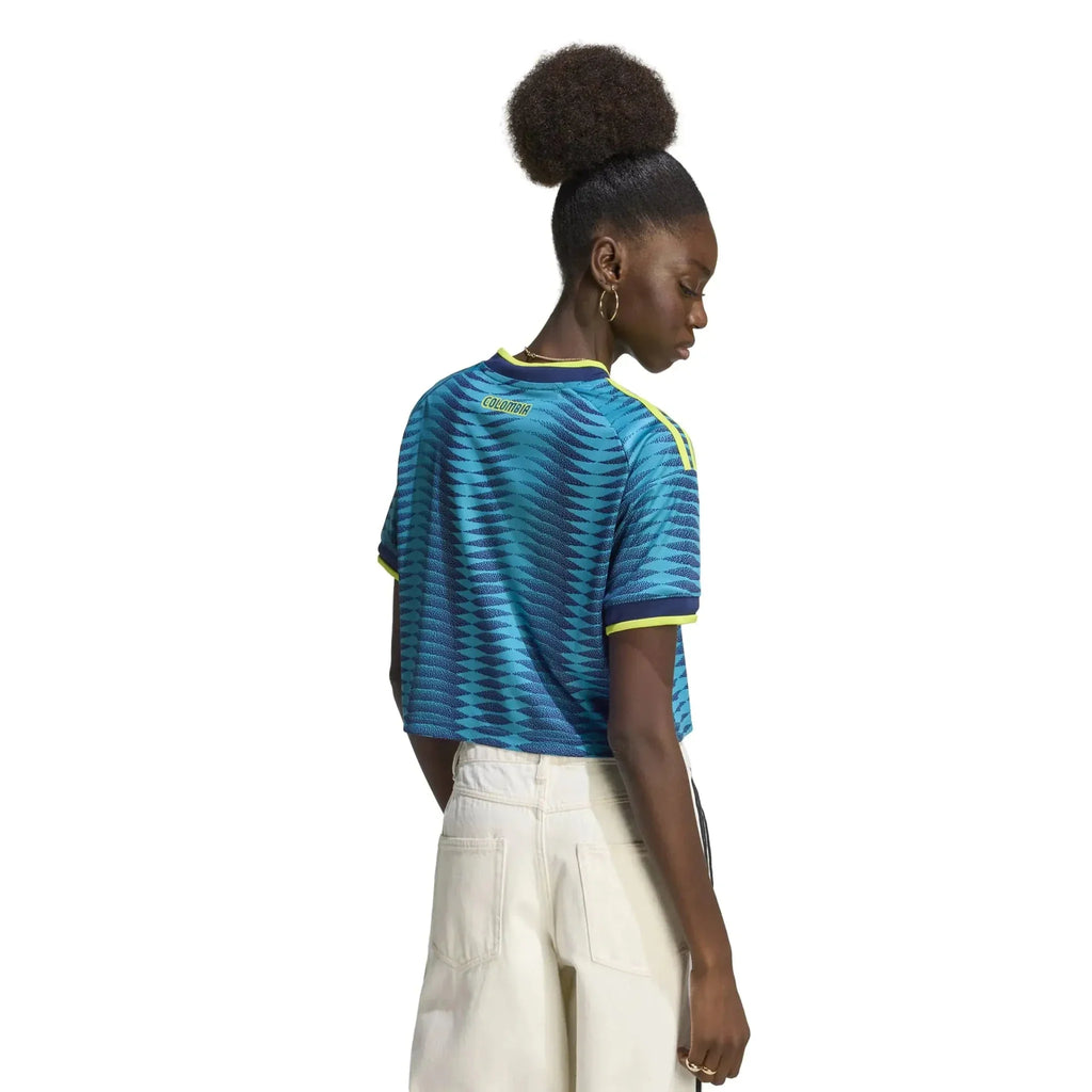 adidas 2026 Colombia Women's Stadium Away Cropped Soccer Jersey