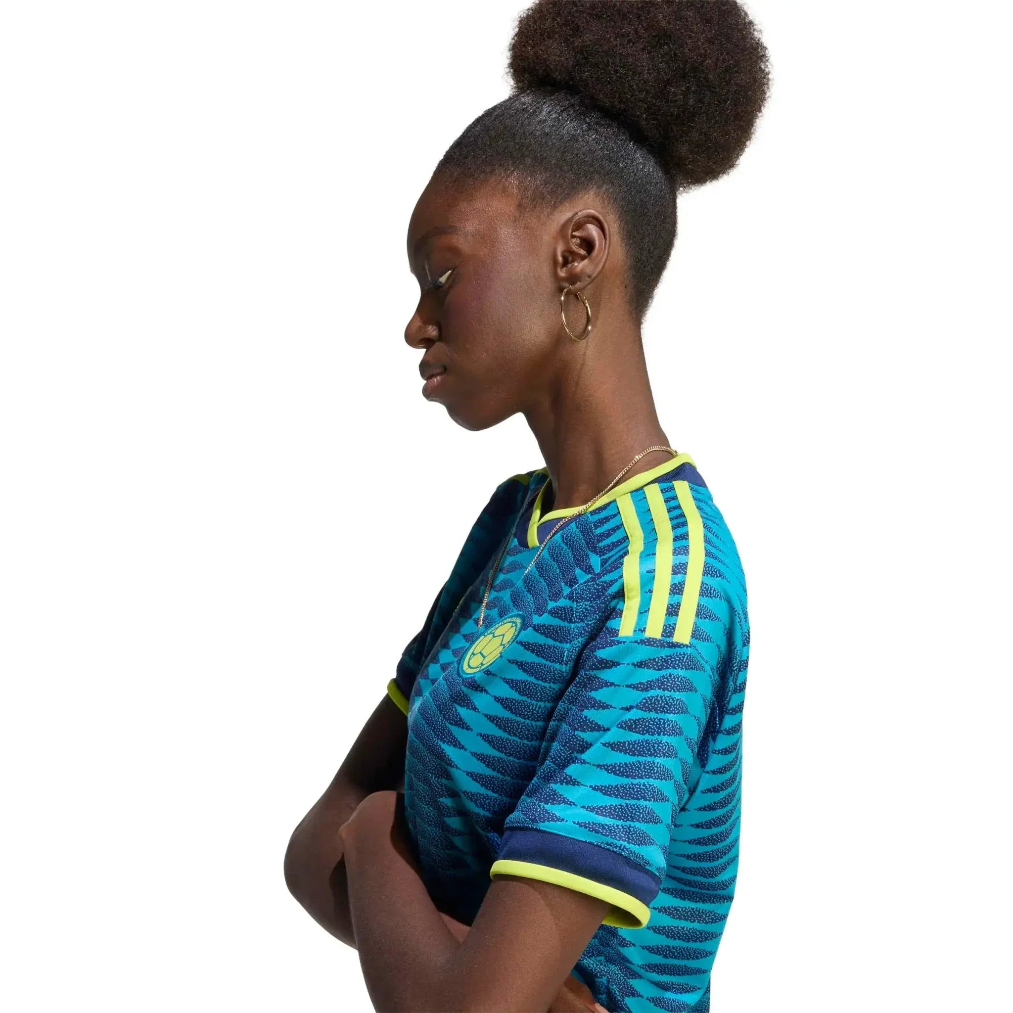 adidas 2026 Colombia Women's Stadium Away Cropped Soccer Jersey