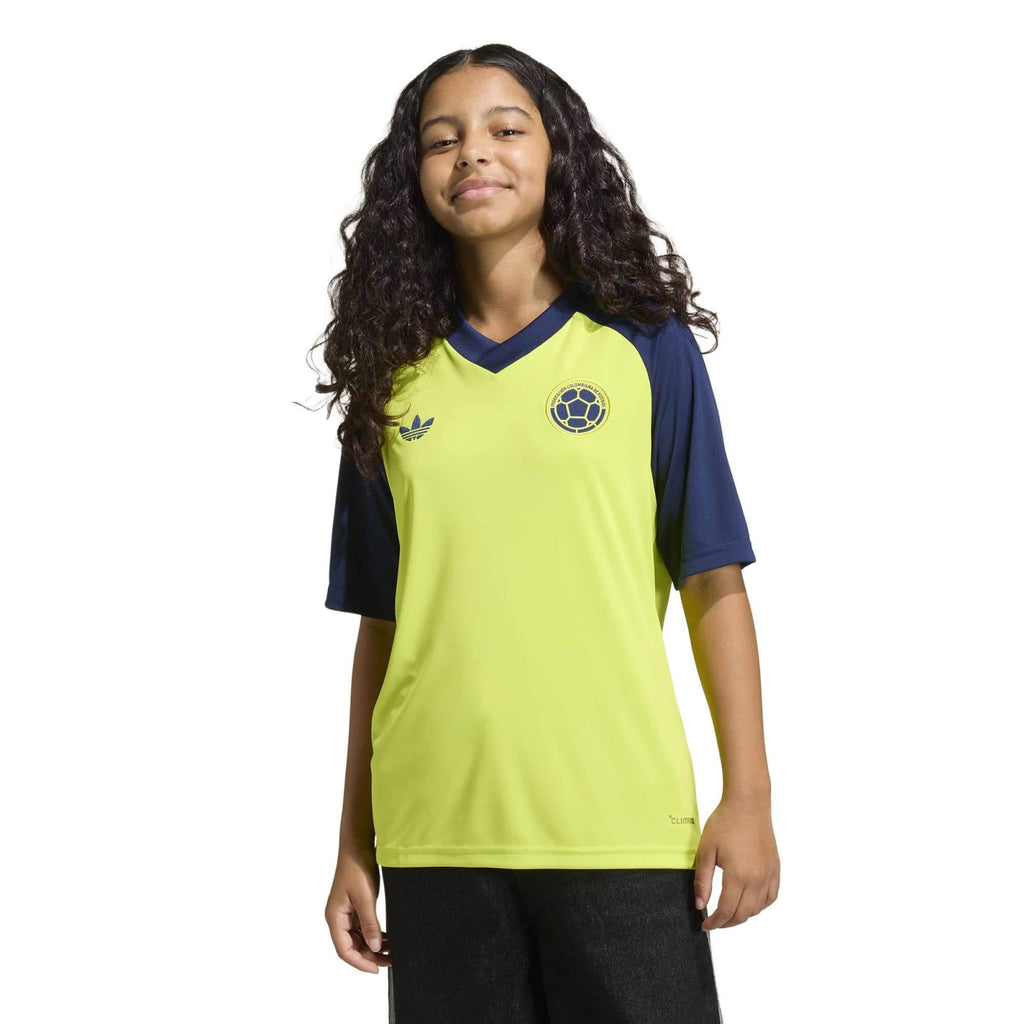 adidas 2026 Colombia Youth Away Pre-Match Soccer Jersey