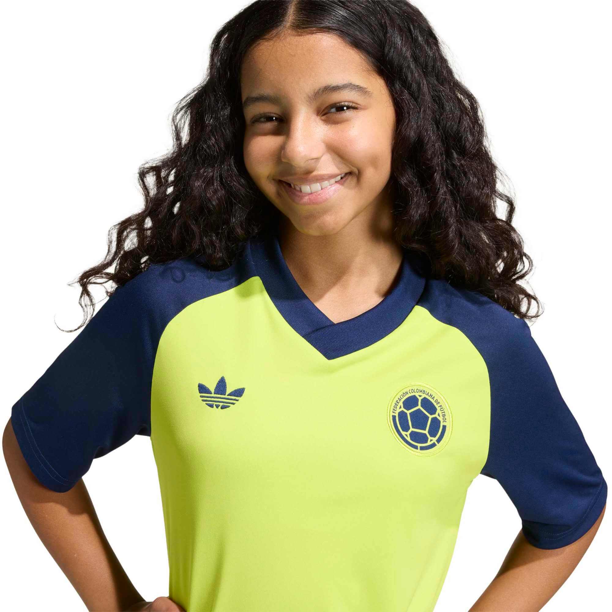 adidas 2026 Colombia Youth Away Pre-Match Soccer Jersey