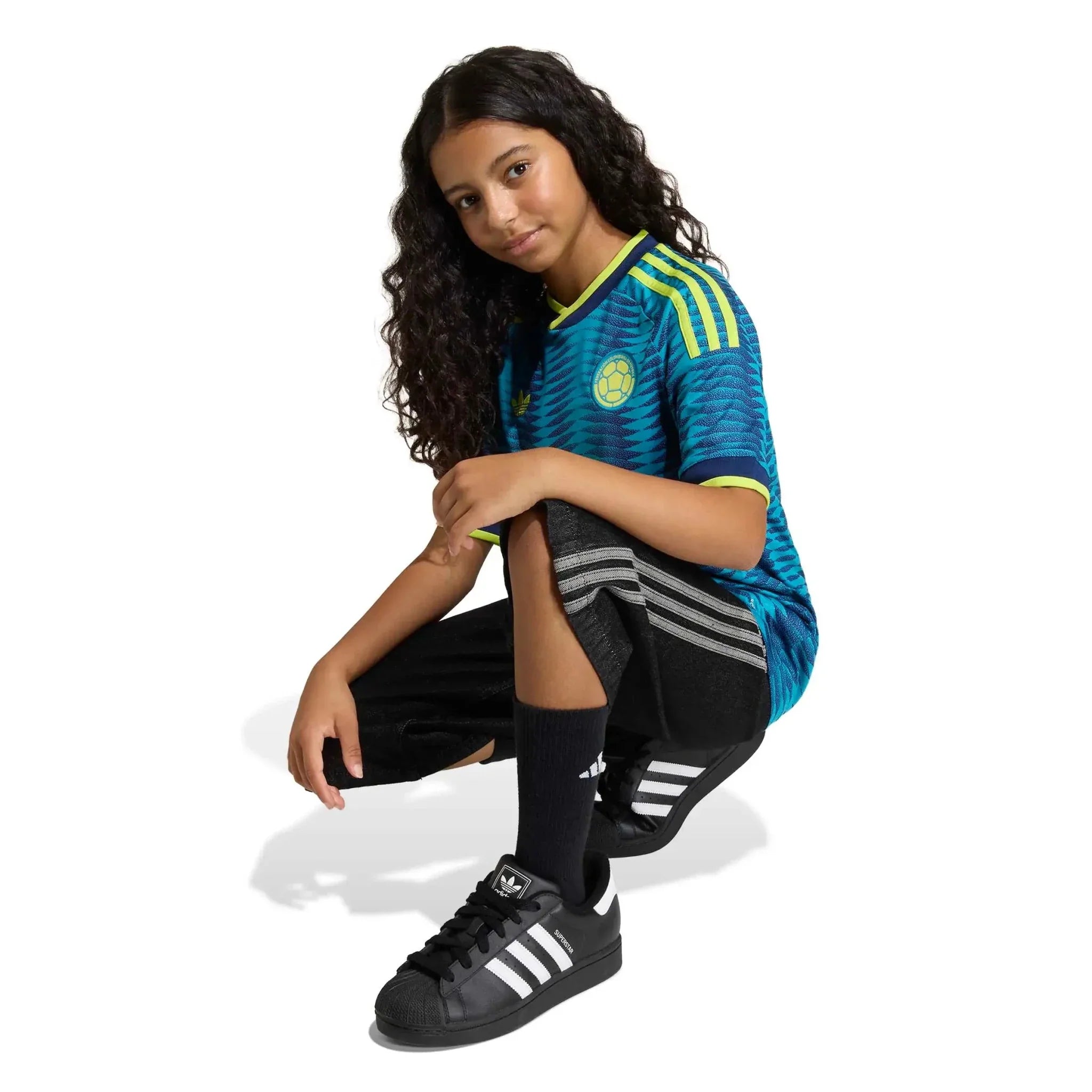 adidas 2026 Colombia Youth Stadium Away Soccer Jersey