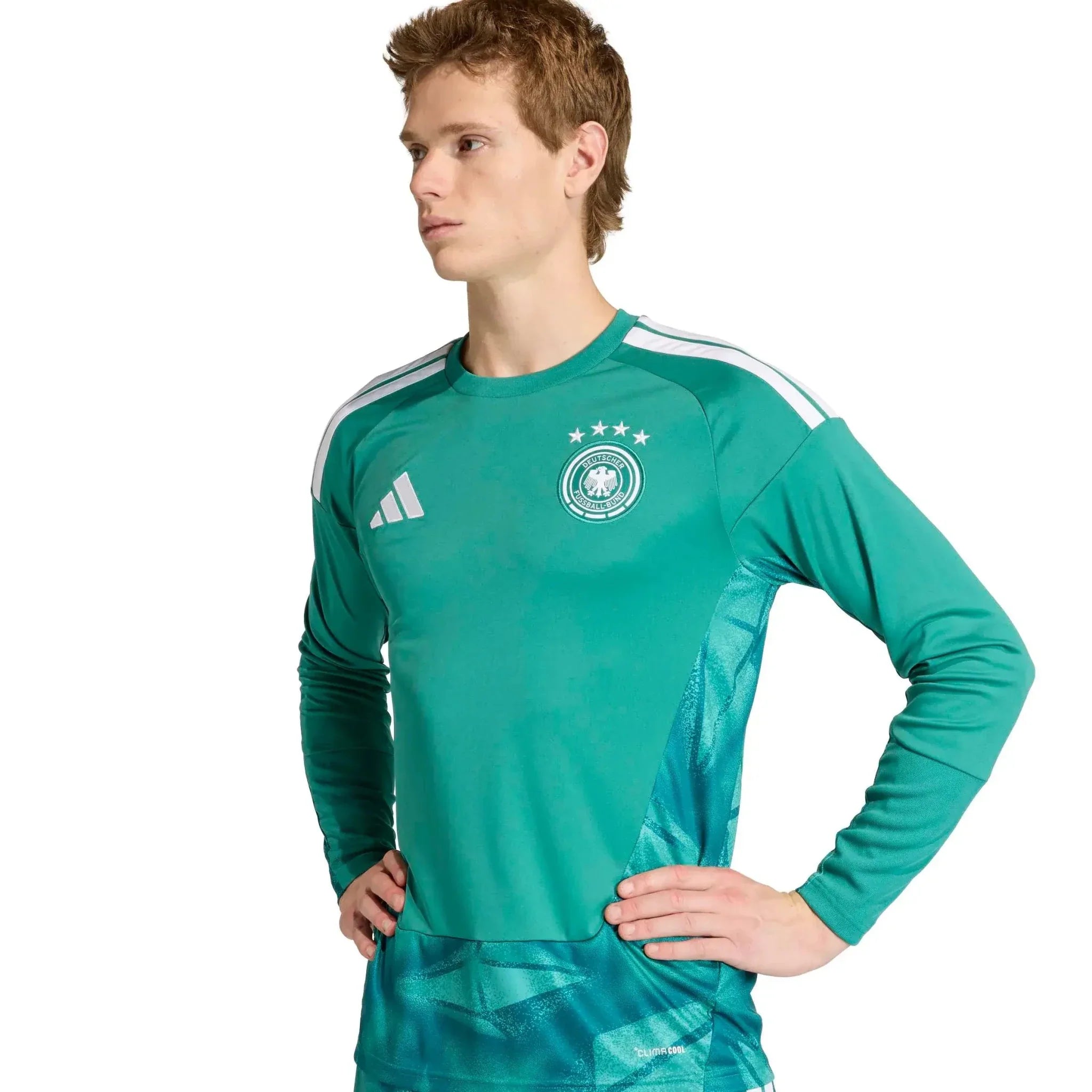 adidas 2026 Germany Men's Stadium Home Long-Sleeve Goalkeeper Soccer Jersey