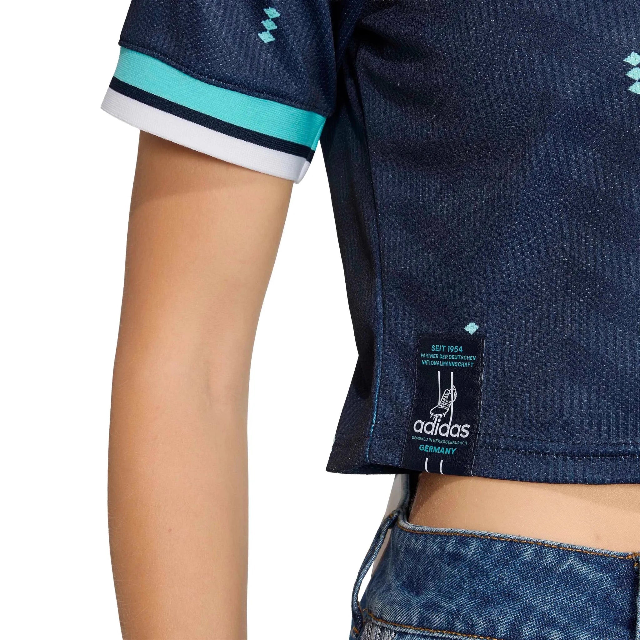adidas 2026 Germany Women's Stadium Away Cropped Soccer Jersey