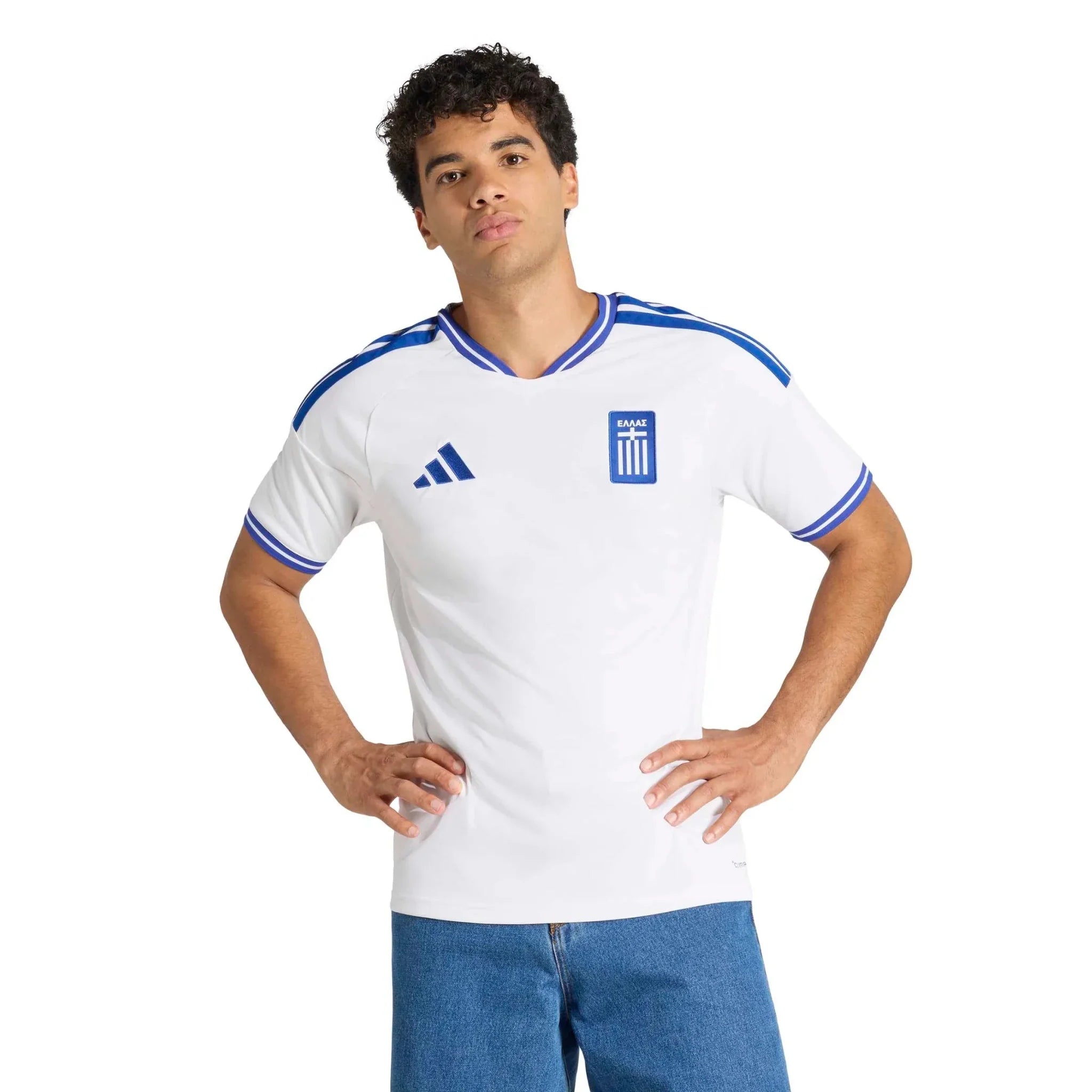 adidas 2026 Greece Men's Stadium Home Soccer Jersey