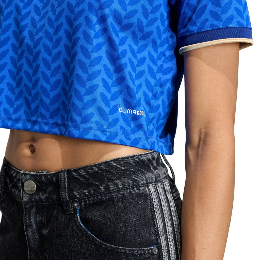 adidas 2026 Italy Women's Stadium Home Cropped Soccer Jersey