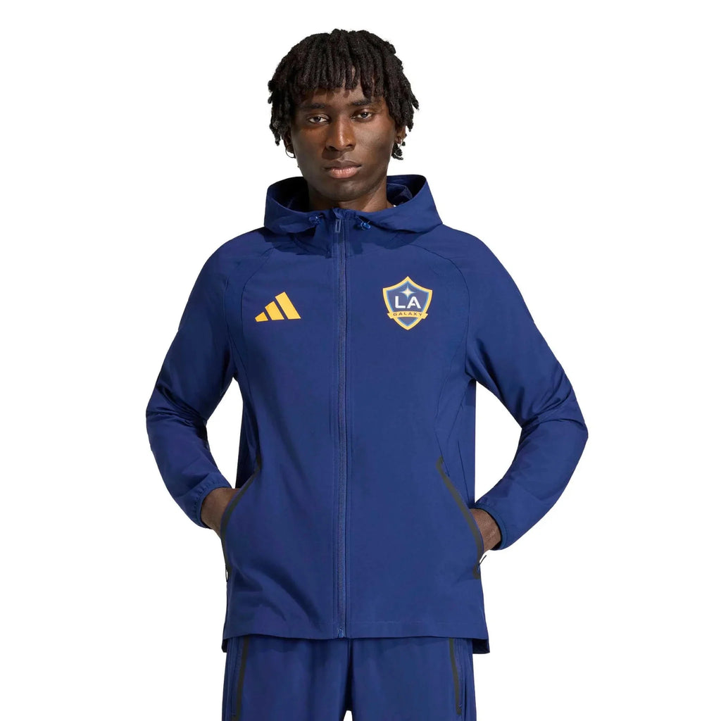 adidas 2026 LA Galaxy Men's Travel Full-Zip Windbreaker