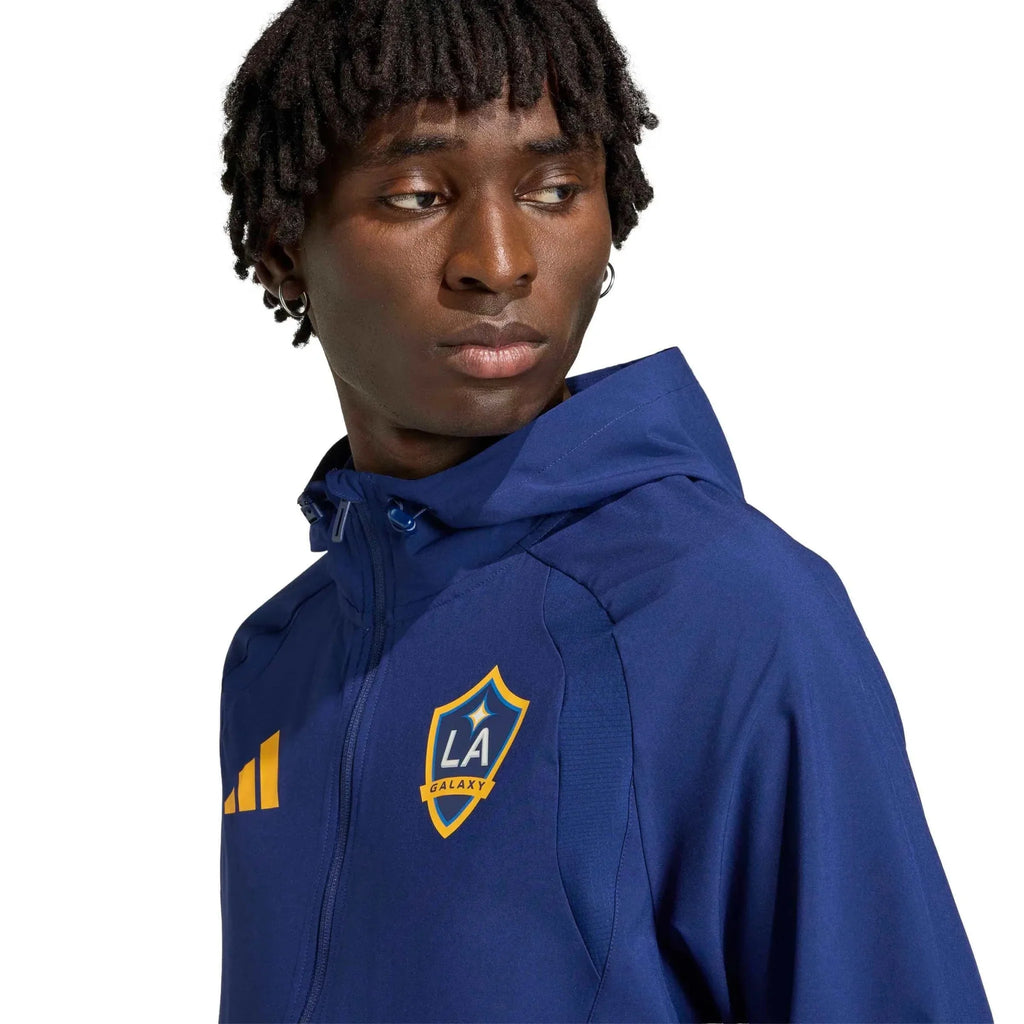 adidas 2026 LA Galaxy Men's Travel Full-Zip Windbreaker