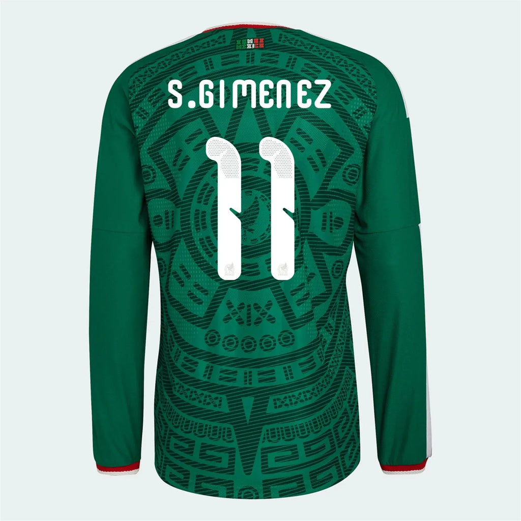 adidas 2026 Mexico Men's Authentic Home Long-Sleeve Soccer Jersey