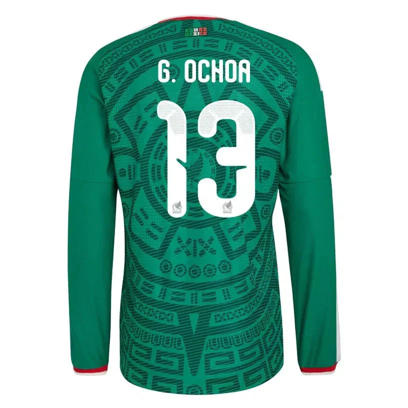 adidas 2026 Mexico Men's Authentic Home Long-Sleeve Soccer Jersey