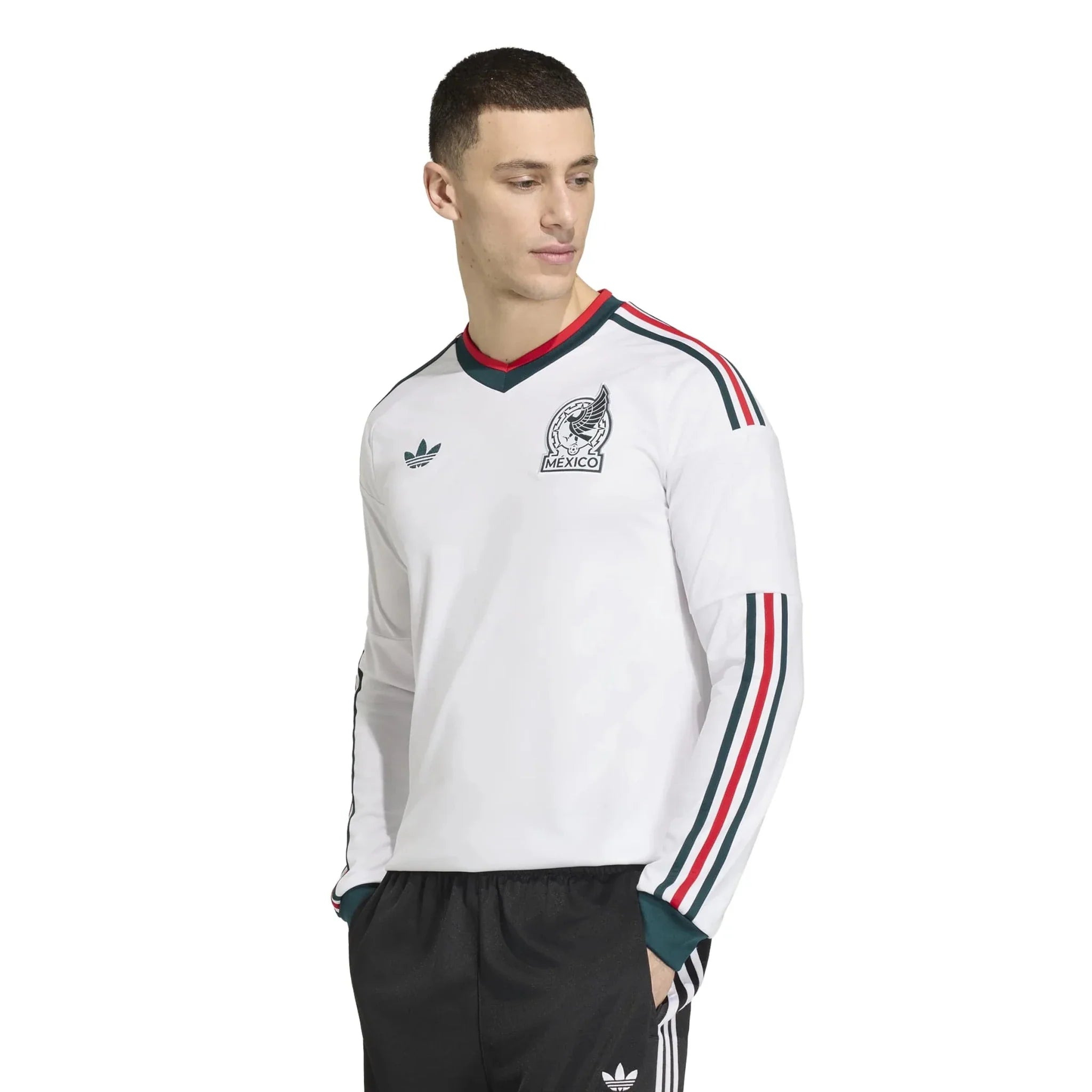 adidas 2026 Mexico Men's Stadium Away Long-Sleeve Soccer Jersey
