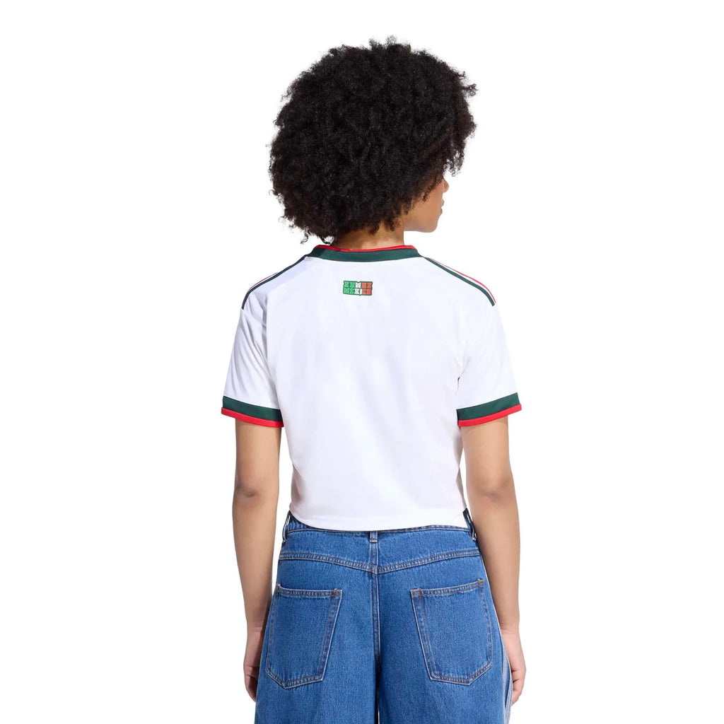 adidas 2026 Mexico Women's Stadium Away Cropped Soccer Jersey