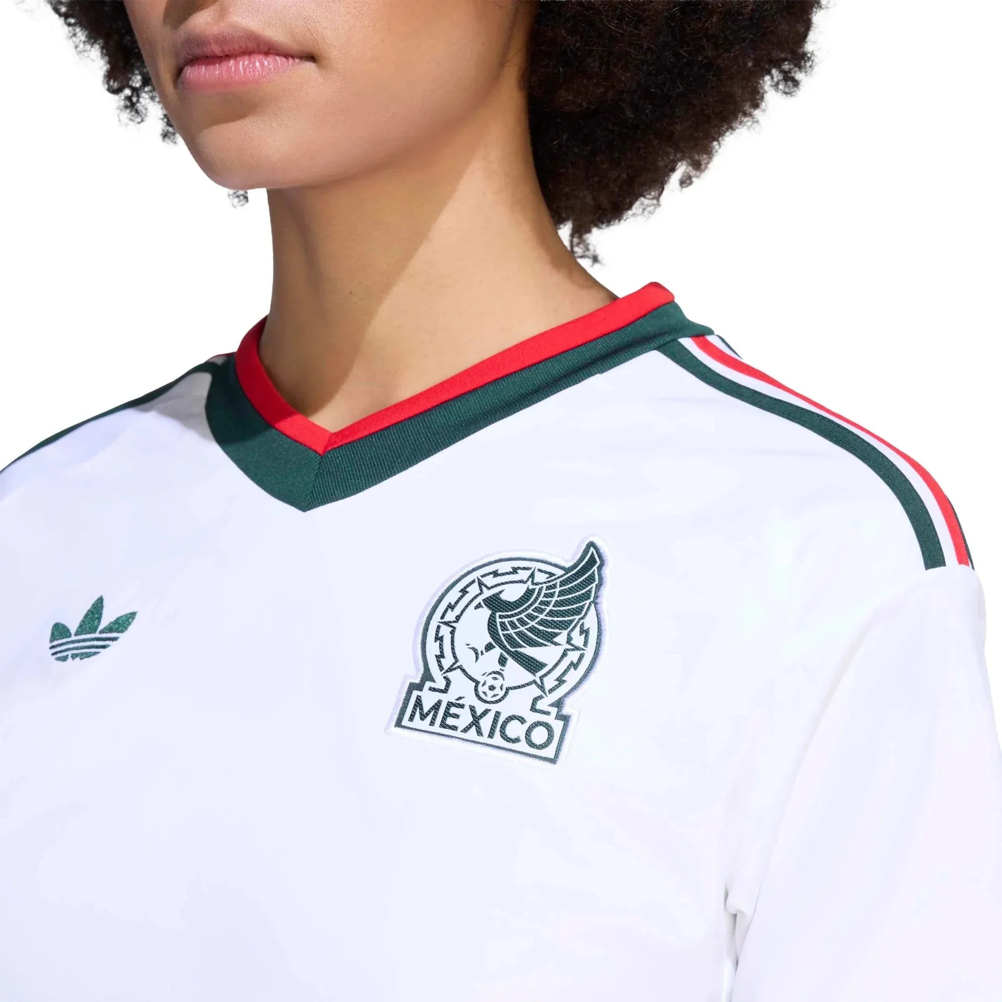 adidas 2026 Mexico Women's Stadium Away Cropped Soccer Jersey