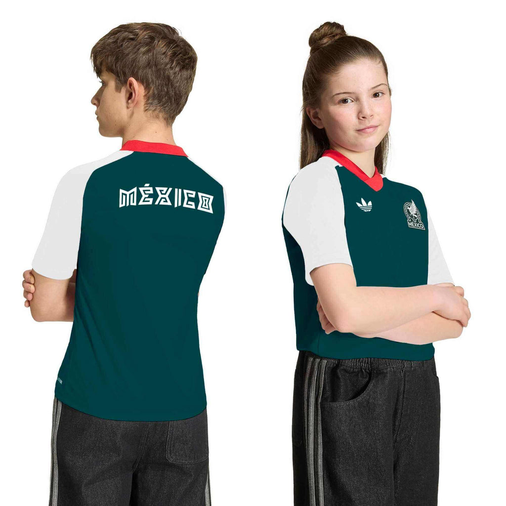 adidas 2026 Mexico Youth Away Pre-Match Soccer Jersey