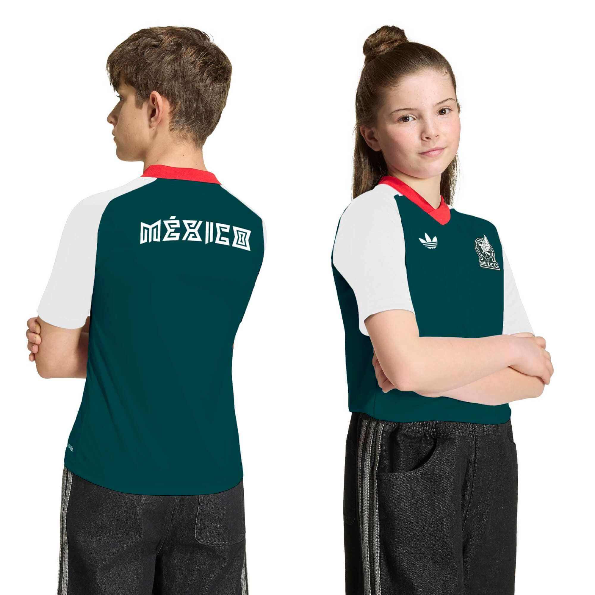 adidas 2026 Mexico Youth Away Pre-Match Soccer Jersey
