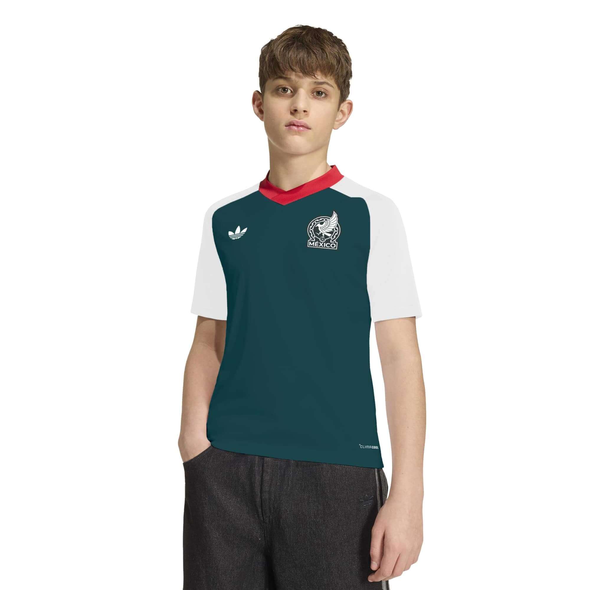 adidas 2026 Mexico Youth Away Pre-Match Soccer Jersey